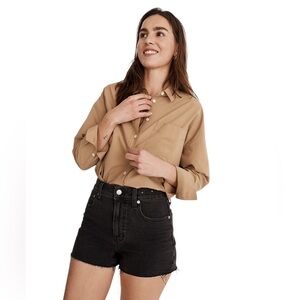 Madewell Women's High Waist Black Shorts